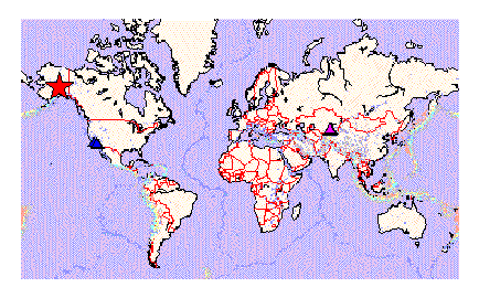 Global mecator event map