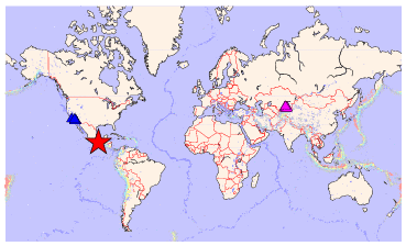 Global mecator event map