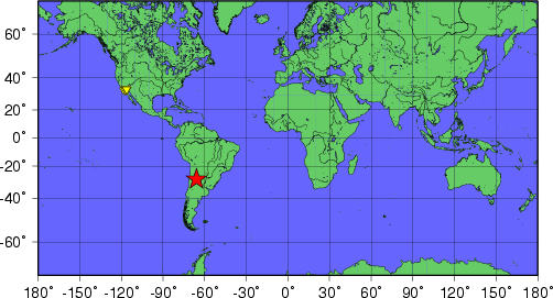 Global mecator event map