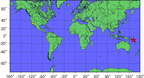 Global mecator event map