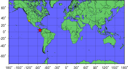 Global mecator event map